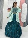 PC 419 Chinon Real Handwork Lehenga With Crop Top And Dupatta Wholesale Suppliers In Mumbai